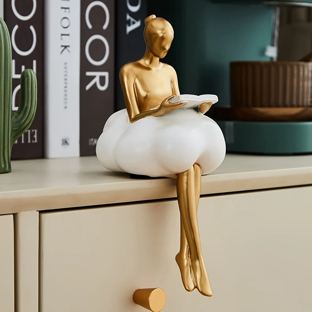 Home Decor Y2K - Bulut Kız Heykel Soyut Sanat Şekil