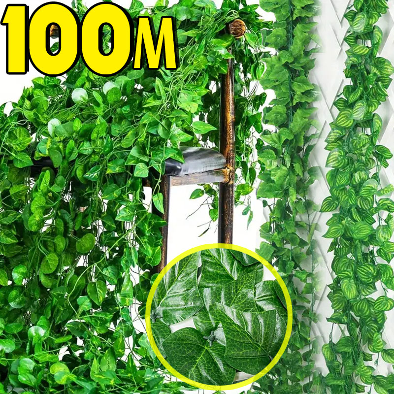 Rattan Plant Basket - 100/2 M Yapay Yeşil Sarmaşık Asma
