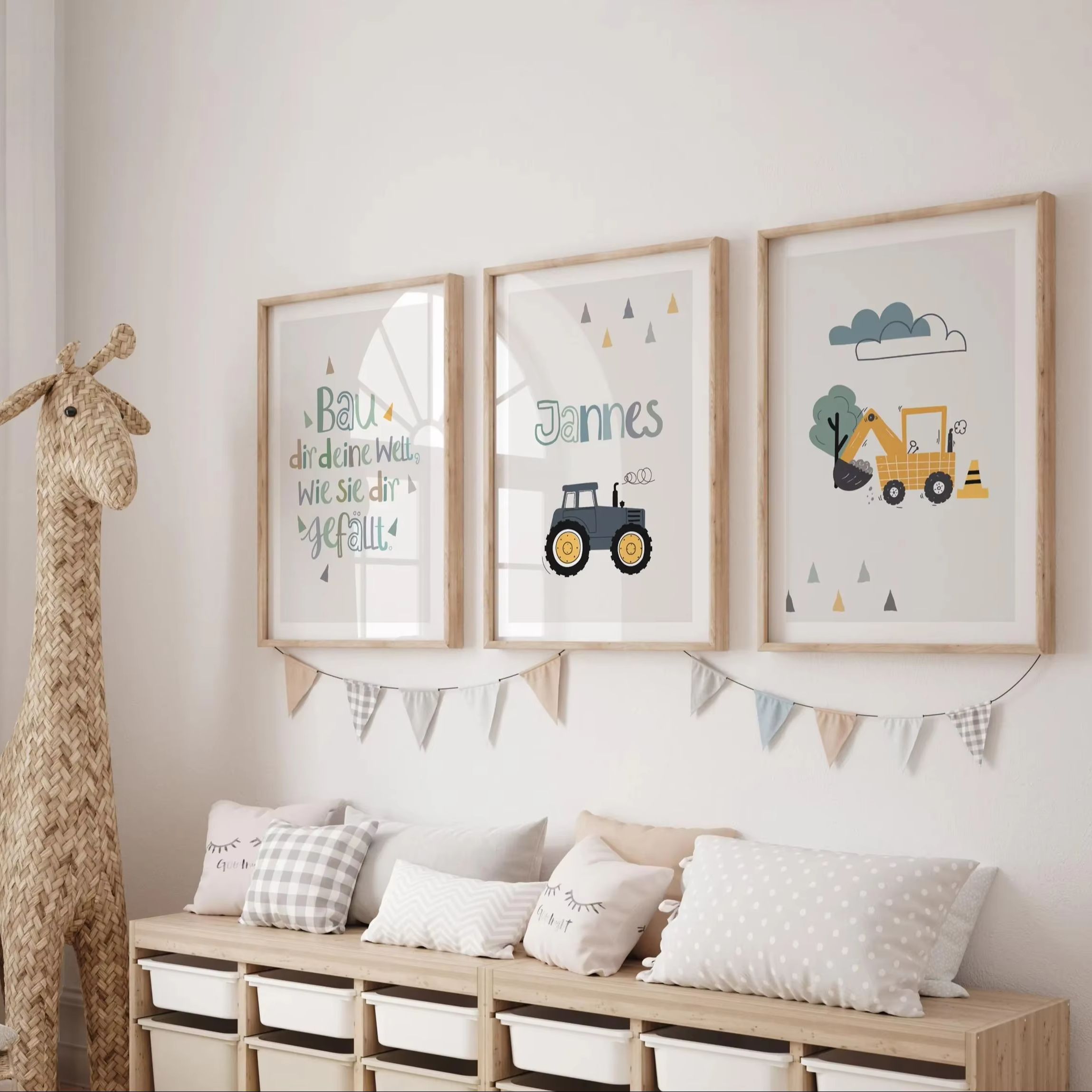 3 adet/takım karikatür ekskava - Home Decor Theme incelemesi ve fiyatı