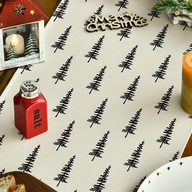 Basit Noel Ağacı Masa Örtüsü M - Linen Table Runner incelemesi ve fiyatı