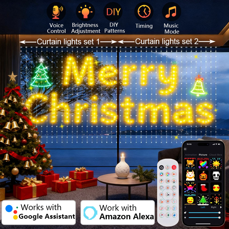 1/2 adet 400LED akıllı perde ı - Home Decor Free App incelemesi ve fiyatı