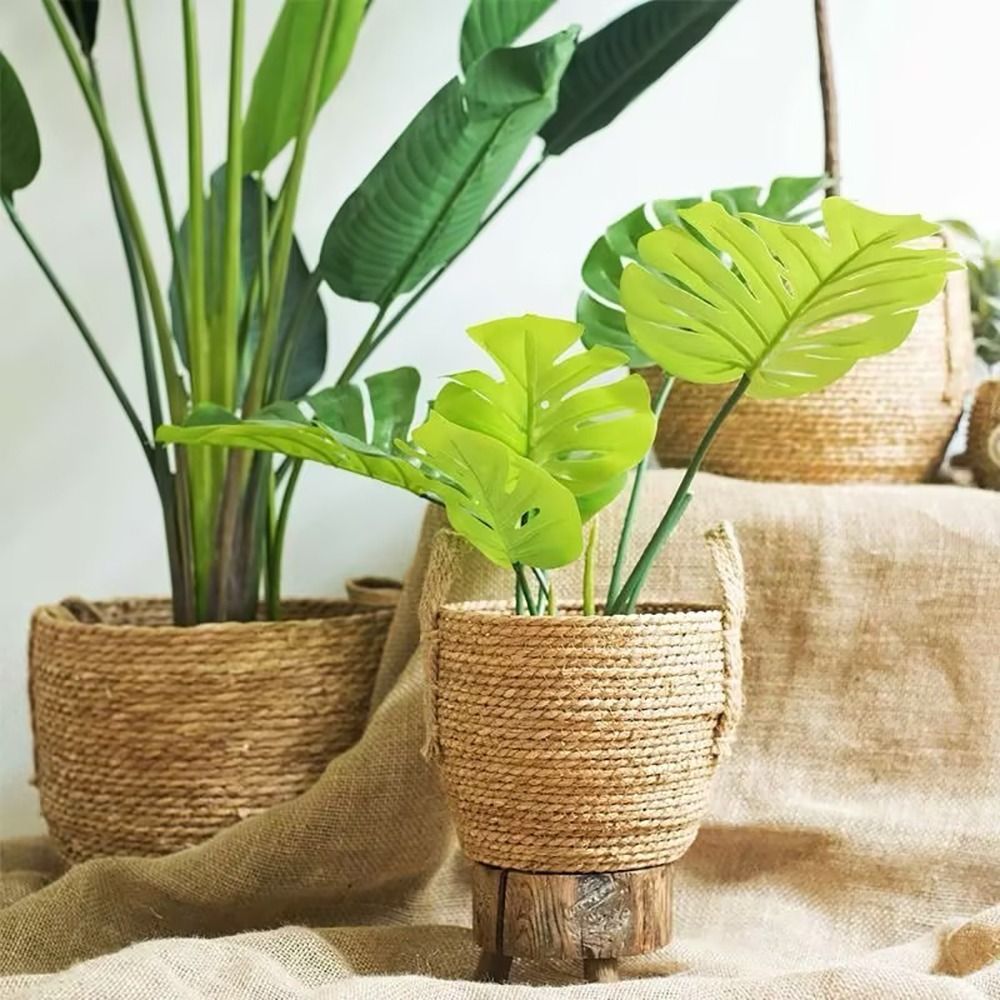 Bahçe terasları için 1 adet sa - Rattan Plant Basket incelemesi ve fiyatı