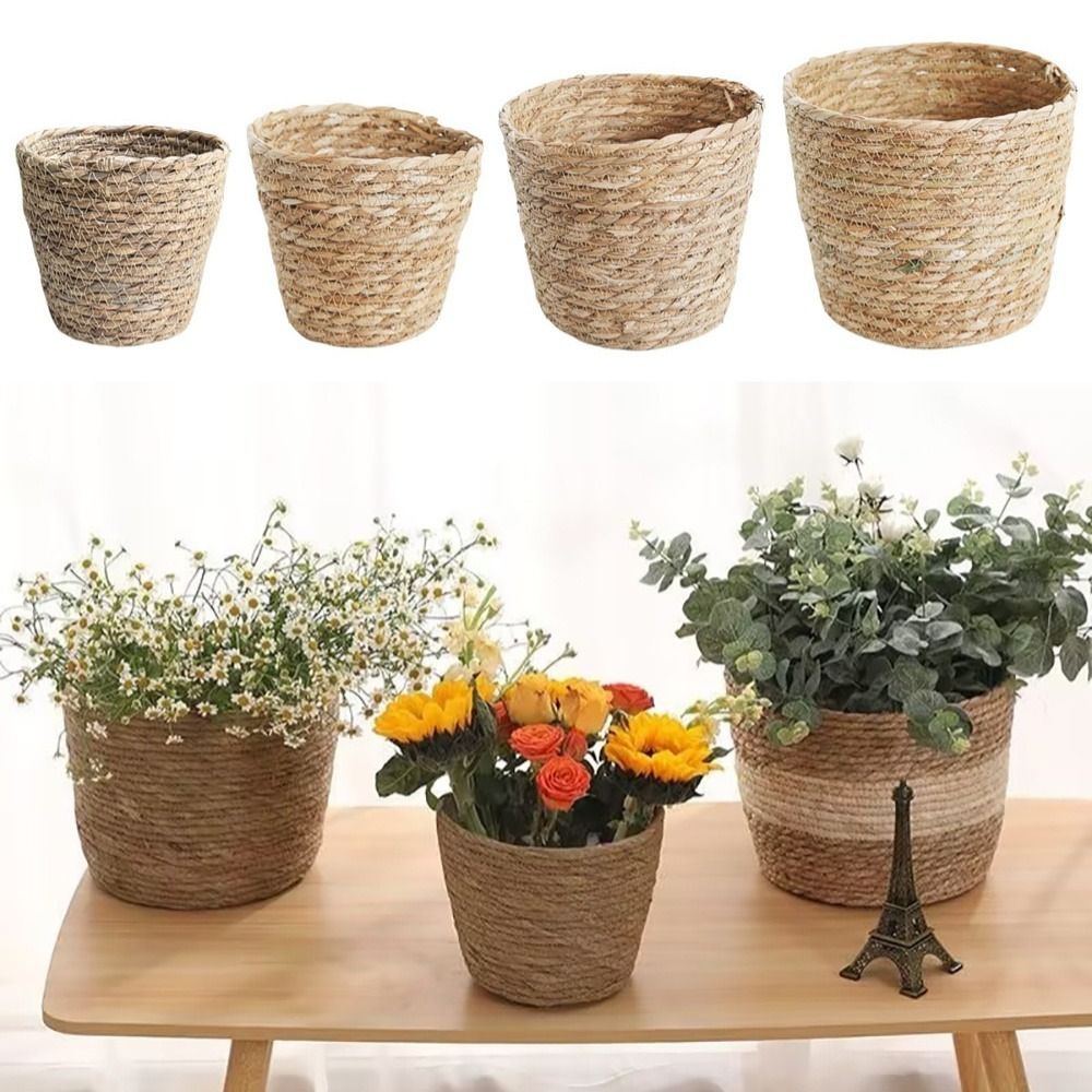 Bahçe terasları için 1 adet sa - Rattan Plant Basket incelemesi ve fiyatı
