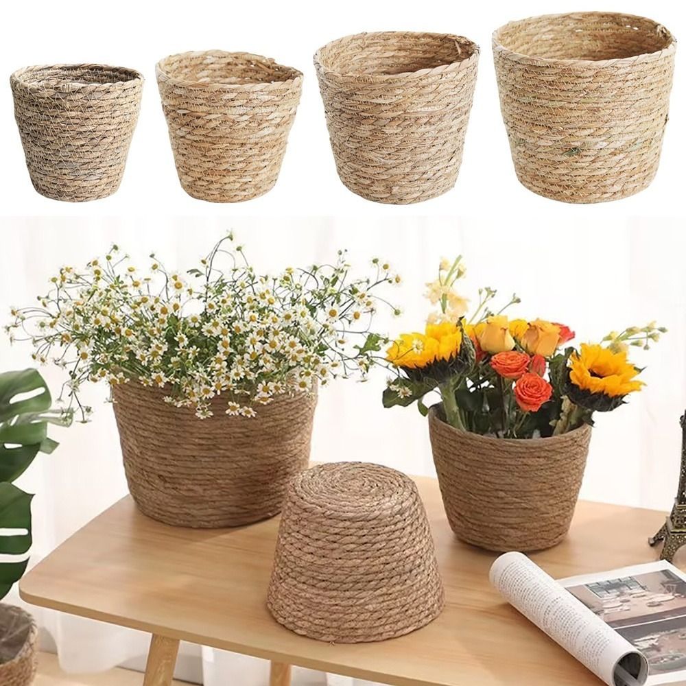 Bahçe terasları için 1 adet sa - Rattan Plant Basket incelemesi ve fiyatı